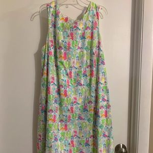 Lilly Pulitzer original print people dress size 14